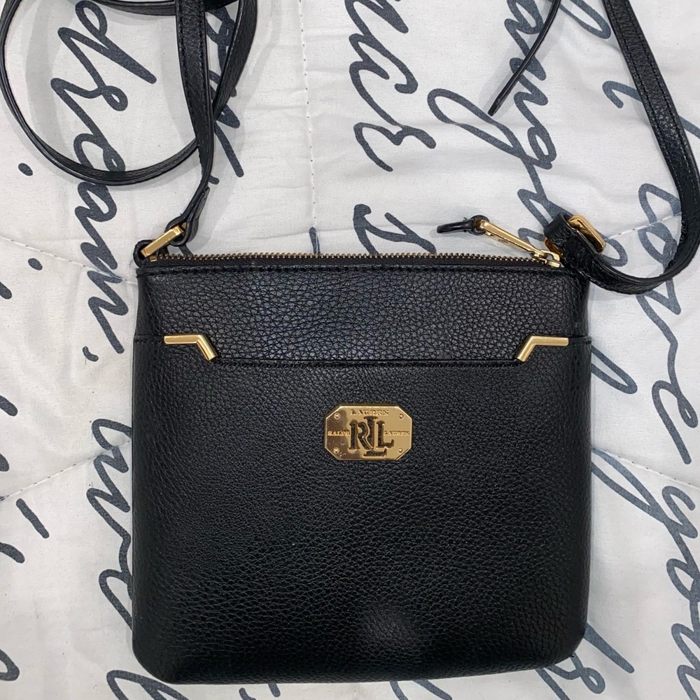 Ralph Lauren Black Leather Handbag
